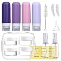 Mrsdry 16 Pack Travel Bottles for Toiletries, Leakproof Travel Containers for Toiletries, TSA Approved Silicone Travel Accessories Squeezable Refillable 3oz for Shampoo Conditioner Lotion