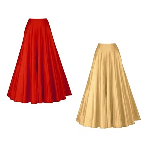 silk fabric long kali pattern skirt ready to wear ethnic lengha skirt