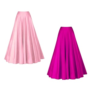 silk fabric long kali pattern skirt ready to wear ethnic lengha skirt