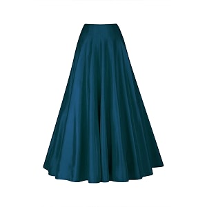 silk fabric long kali pattern skirt for ethnicfestival ocassion