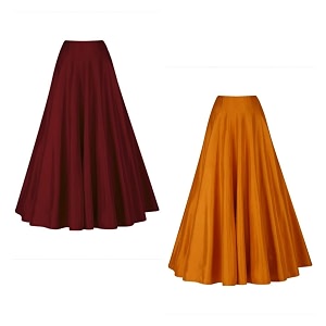 silk fabric long kali pattern skirt ready to wear ethnic lengha skirt