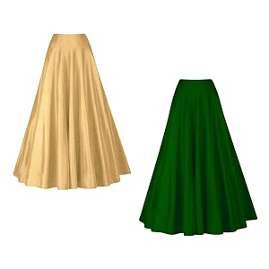 silk fabric long kali pattern skirt ready to wear ethnic lengha skirt