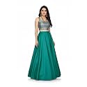 Silk Fabric Long Kali Pattern Skirt (Rama)