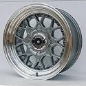MS 15 inch 7J Gun Metal Grey Deep Dish Chrome Lip Alloy Wheel with PCD-4X100 for Swift,i20,Ignis,Baleno,Verna,City,Amaze etc (Set of 4)