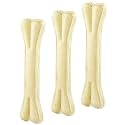 Rawhide Pressed Dog Chew Bones – 10 Inches, Calcium-Enriched Treats for Large Dogs | Pack of 3 Durable Chew Bones for Enhanced Oral Health and Strong Bones