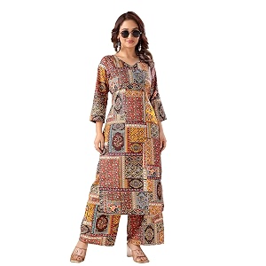 MS VHCK ENTERPRISE Womens Rayon Straight Printed