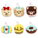 msamiagfn Punch Needle Kit,Punch Needle Kits Adults Beginner, 6 Coasters/Ornaments/Refrigerator Decorations DIY Crafts,Crafts for Adults,Hobbies for Women (Lucky Bear, 6 Pack)