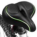 MSDADA Oversized Bike Seat, Comfortable Wide Bike Seat Cushion for Men Women, Excercise Bike Seat Replacement for Stationary/Exercise/Indoor/Outdoor/Mountain/Road Bikes