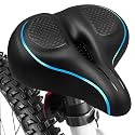 MSDADA Oversized Bike Seat, Comfortable Wide Bike Seat Cushion for Men Women, Excercise Bike Seat Replacement for Stationary/Exercise/Indoor/Outdoor/Mountain/Road Bikes