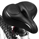 MSDADA Oversized Bike Seat, Comfortable Wide Bike Seat Cushion for Men Women, Excercise Bike Seat Replacement for Stationary/Exercise/Indoor/Outdoor/Mountain/Road Bikes