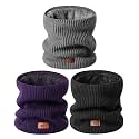 MSDC Winter Neck Gaiters for Men 3 Pack,Neck Warmer Men Women with Thermal Thick Warm Fleece Lined Cold Weather