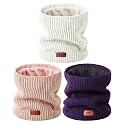 MSDC Winter Neck Gaiters for Men 3 Pack,Neck Warmer Men Women with Thermal Thick Warm Fleece Lined Cold Weather
