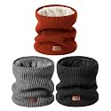 MSDC Winter Neck Gaiters for Men 3 Pack,Neck Warmer Men Women with Thermal Thick Warm Fleece Lined Cold Weather