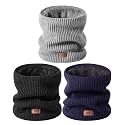 MSDC Winter Neck Gaiters for Men 3 Pack,Neck Warmer Men Women with Thermal Thick Warm Fleece Lined Cold Weather