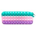 MSGH New Sleek Pop it Pouches for Girls, Pencil case pop it Toy, Pop it Stationery Kit - Pack of 1, Pop Bubble Stationery Storage Bag (Pink/Purple/Green Multi)