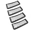 Mshine Car Seat Side Mesh Pocket Net Bag Holder | Stick-On Adhesive Interior Storage Solution for Purse Phone Accessories | Durable Elastic Mesh Organizer for Vehicle Seat Gaps | Pack of 4