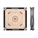 MSI Priminum Wooden Gloss Finish Carrom Board for Kids &amp; Adults with Coins Striker and Boric Powder (Full Carrom 32 * 32 with Carrom Stand)