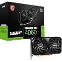 msi Gaming GeForce RTX 4060 8GB GDRR6 Extreme Clock: 2505 MHz 128-Bit HDMI/DP Nvlink TORX Fan 4.0 Ada Lovelace Architecture Graphics Card (RTX 4060 Ventus 2X Black 8G OC)