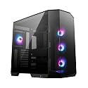 MSI MAG PANO 100R PZ - Premium Mid-Tower Gaming PC Case - Tempered Glass Side Panel - 4X ARGB 120mm Fans - Liquid Cooling Support up to 360mm Radiator - Black Color Case
