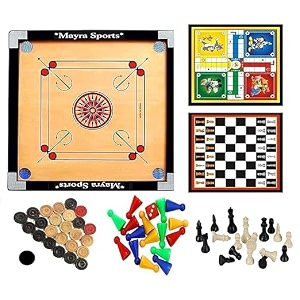 mayra msi carrom board ply extra smooth with all accessories small carrom with ludo chess