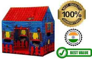 msm zone play tent house for kids in red farm house theme