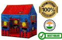 MSM ZONE Play tent house for kids in Red Farm House theme