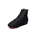 MSMAX Womens Jazz Dance Boots Lace Up High Top Character Shoes for Women - Split Sole Ankle Boots for Jazz, Theater, Stage Performance &amp; Costume