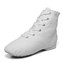 MSMAX Womens Jazz Dance Boots Lace Up High Top Character Shoes for Women - Split Sole Ankle Boots for Jazz, Theater, Stage Performance &amp; Costume