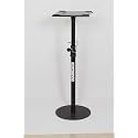 MSP 05-R Studio Monitor Stand Pair Heavy-Duty Adjustable Height Round 8mm Thick Base Metal Top Plate 23×23 cm Professional Studio & Home Audio Speaker Stands (Set of 2)