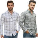 MSSTRU Men Checkered Casual Multicolor Shirt