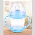 Msti® Baby Feeding Set | Baby Feeding Combo | Silicone | Smooth Matte Finish | Food/Fruit Nibbler with Extra Mesh &amp; Teether + 240ml Anti-Spill Sippy Cup with Soft Silicone Spout | (Blue)
