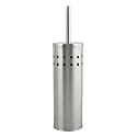 MSV Miami Toilet Brush with Hygienic Container Silver, Metal, Chrome, 30x12x12