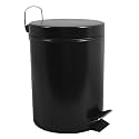 MSV Stainless Steel Pedal Bin, Black, 5 Litre