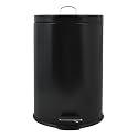 MSV Stainless Steel Pedal Bin, Black, 20 Litre
