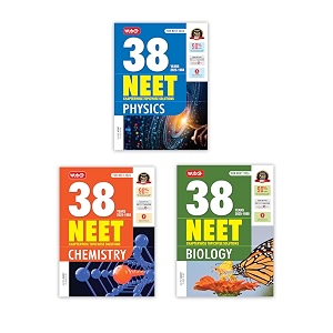 mtg 38 years neet previous year solved question papers physics chemistry amp biology pyqs chapterwise topicwise solutions for 2025-2026 exam set of 3  free access of video solutions amp smart book