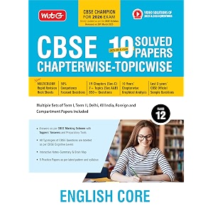 old editionmtg cbse 10 years 2025-2016 chapterwise topicwise solved papers class 12 english