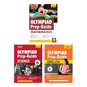 mtg olympiad prep-guide class-6 mathematics science amp english set of 3 books - detailed theory self test with imo-nso-ieo chapterwise previous year question paper for sof 2024-25 exam