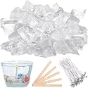 MTLEE 6 lb Gel Wax for Candle Making, Clear Jelly Candle Wax with Wooden Candle Wick Centering Device for DIY Candle Making Supplies