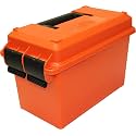 MTM AC50C-35 Ammo Can, 50-Caliber, Heavy-Duty Dual Latching System, Rugged Polypropylene Plastic, O-Ring Seal System, Water Resistant, Bulk Ammo Storage, USA Made, Orange (Pack of 6)