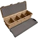 MTM TRC39 Tactical Rifle Crate with Wheels 39” Single Scope Hard Rifle Gun Carrying Case, Lockable All Weather Shooting Gear Storage Box ideal for Range or Field, Made in USA, Dark Earth