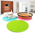 MTR (Pack of 2) Silica Silicone Gel Heat Resistant Place Trivets Mat for Hot Dish Pads Dining Coasters Anti Hot Heat Resistant Table Mat Coaster Honeycomb Rubber Hot-Pads Oven Mitts Mat for Home Kitchen Use