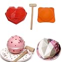 MTR Pinata 3D Diamond Heart &amp; Round Shape Chocolate/Cake Mold with Hammer, Pinata Cake Mould, Chocolate Shaping Tool, Flexible Silicone Mold (Heart &amp; Sphere with Hammer)