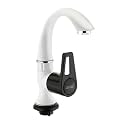 PVC Swan Neck Tap for Kitchen/Bathroom Wash Basins Big Neck with Teflon Tape White (wash Basin tap), Polished with teflone tap