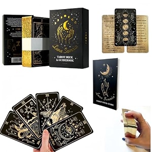 MTRoyaldia Gold Foil Tarot Deck with Guidebook & Box - 78 Cards for ...