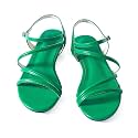 Mtzyoa Women Flat Sandals Dressy Strappy Gladiator