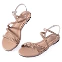 Mtzyoa Women Flat Sandals Dressy Strappy Gladiator