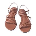 Mtzyoa Women Flat Sandals Dressy Strappy Gladiator