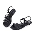 Mtzyoa Women Flat Sandals Dressy Strappy Gladiator