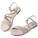Mtzyoa Women Flat Sandals Dressy Strappy Gladiator