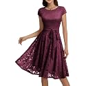 MUADRESS Women's Lace Cocktail Wedding Party Dress